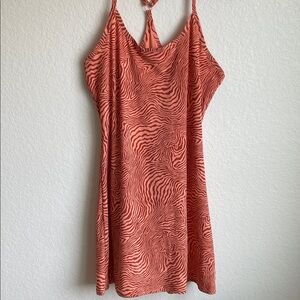 Outdoor Voices Melon/Coral Zebra Print Athletic Dress • LARGE